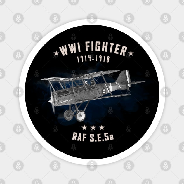 S.E.5a RAF WWI Fighter aircraft Magnet by Jose Luiz Filho